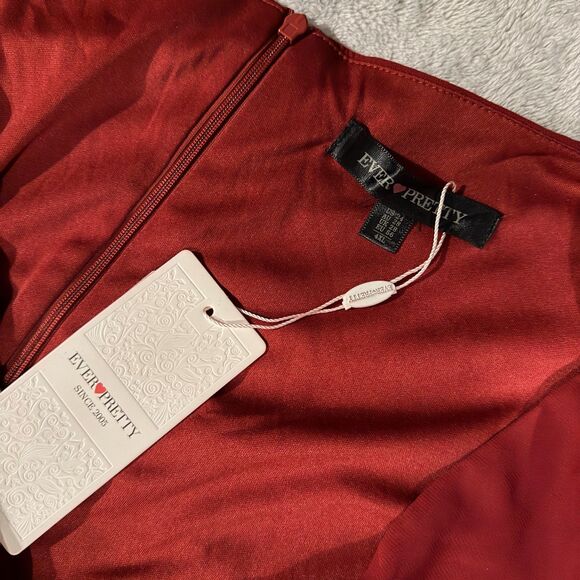 Ever Pretty Deep Red Evening Dress - Picture 3 of 4